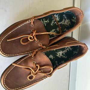 L.L. Bean Chestnut Leather Boat Shoes